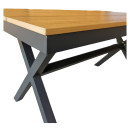 Τραπέζι Κήπου ArteLibre COMINO Καρυδί/Ανθρακί Αλουμίνιο/Polywood 150x90x74cm