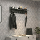 Κρεμάστρα Τοίχου Vettini Megapap Χρώμα Μαύρο εφέ Μαρμάρου 100x12x20εκ.