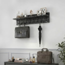 Κρεμάστρα Τοίχου Vettini Megapap Χρώμα Μαύρο εφέ Μαρμάρου 100x12x20εκ.