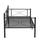 Καναπές Κρεβάτι ArteLibre CIMARRON Μαύρο Μέταλλο 197.5x96x75cm (Στρώμα 90x190cm)