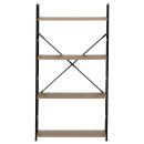 Ραφιέρα ArteLibre DARROW Με 4 Ράφια Δρυς/Μαύρο Μοριοσανίδα/Μέταλλο 58.6x23.5x112cm