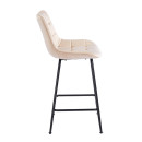 ERMINA BEIGE VELVET ΥΦΑΣΜΑ 64εκ. ΣΚΑΜΠΟ ΜΕΤΑΛΛΙΚΟ 49X50X64-94εκ.