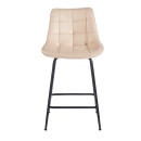 ERMINA BEIGE VELVET ΥΦΑΣΜΑ 64εκ. ΣΚΑΜΠΟ ΜΕΤΑΛΛΙΚΟ 49X50X64-94εκ.