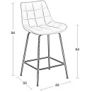 ERMINA BLACK VELVET ΥΦΑΣΜΑ 64εκ. ΣΚΑΜΠΟ ΜΕΤΑΛΛΙΚΟ 49X50X64-94εκ.