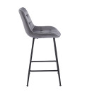 ERMINA GREY VELVET ΥΦΑΣΜΑ 64εκ. ΣΚΑΜΠΟ ΜΕΤΑΛΛΙΚΟ 49X50X64-94εκ.