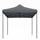 Κιόσκι - Gazebo Bari Megapap Πτυσσόμενο Μεταλλικός Σκελετός - Αδιάβροχο Ύφασμα Χρώμα Γκρι 3x3x3,10m.