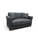 VAVEL DARK GREY ΥΦΑΣΜΑ 2ΘΕΣΙΟΣ ΚΑΝΑΠΕΣ/ΚΡΕΒΑΤΙ ΜΕ ΑΠΟΘ.ΧΩΡΟ 156Χ85Χ80εκ.