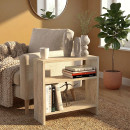 Τραπεζάκι Βοηθητικό Silvanus Megapap Χρώμα Travertine 51x17,5x49εκ.