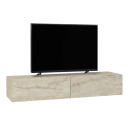 Έπιπλο Τηλεόρασης Επιτοίχιο Aristo Megapap με led Χρώμα Travertine 135x31,6x25εκ.