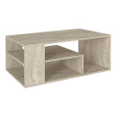 Τραπεζάκι Σαλονιού Abdera Megapap Χρώμα Travertine 110x60x42εκ.