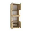 Ντουλάπι Κουζίνας - Μπάνιου Alvento Megapap Χρώμα Sapphire oak 60x42x180εκ.