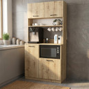 Έπιπλο Κουζίνας Tuco 2 Megapap Χρώμα Sapphire oak 90x40x180εκ.