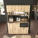 Έπιπλο Κουζίνας Tuco 3 Megapap Χρώμα Sapphire oak 123,8x40x180εκ.