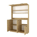Έπιπλο Κουζίνας Tuco 3 Megapap Χρώμα Sapphire oak 123,8x40x180εκ.