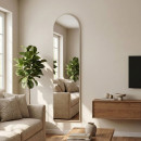 Καθρέπτης Δαπέδου - Τοίχου Agalu Μegapap Χρώμα Travertine 40x150εκ.