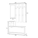 Έπιπλο Εισόδου Raynold Megapap Χρώμα Καρυδί 100x30x180εκ.