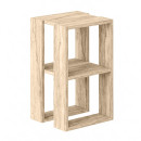 Κομοδίνο - Τραπεζάκι Βοηθητικό Lonie Megapap Χρώμα Travertine 34x30x55εκ.