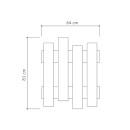 Κρεμάστρα Τοίχου Wave Megapap Χρώμα Sandstone 64x4x81εκ.