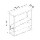 Τραπεζάκι Βοηθητικό Lido Megapap Χρώμα Sandstone 60x22x62εκ.