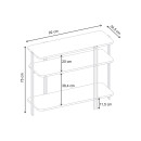 Κονσόλα Notus Megapap Χρώμα Καρυδί ud 92x34,5x75εκ.