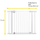 Safety 1st Πόρτα Ασφαλείας Easy Install Auto-Close Λευκή 74 x 96,5 cm