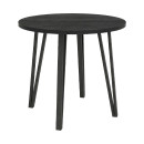 Τραπέζι Xana Megapap Χρώμα Black Wood Ø90x77,5εκ.