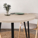 Τραπέζι Xana Megapap Χρώμα Travertine Ø90x77,5εκ.
