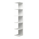 Βιβλιοθήκη - Ραφιέρα Τοίχου Silver Megapap Χρώμα Λευκό 34,6x31,5x180εκ.