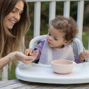 Chicco Μπωλ Σιλικόνης με Βεντούζα Natural Ροζ Για 6+ Μηνών