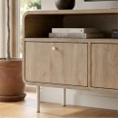Έπιπλο Τηλεόρασης Colia Megapap Χρώμα Sepet oak 140,3x34x55,7εκ.