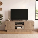 Έπιπλο Τηλεόρασης Rovel Megapap Χρώμα Sepet oak 140,3x39x50εκ.