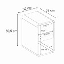 Τραπεζάκι Βοηθητικό - Κομοδίνο Rovel Megapap Χρώμα Sepet oak 30x39x50,5εκ.