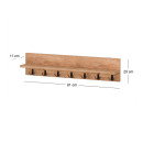 Κρεμάστρα Τοίχου Kery Megapap Χρώμα Pine oak 91x11x20εκ.