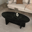 Τραπεζάκι Σαλονιού Ravey Megapap Χρώμα Sencron Black 120x60x39,6εκ.