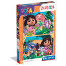 Clementoni Παζλ Super Color Dora The Explorer 2 x 20