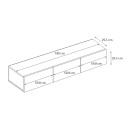 Έπιπλο Τηλεόρασης Επιτοίχιο Damla Megapap με led Χρώμα Travertine 180x29,5x29,5εκ.