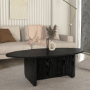 Τραπεζάκι Σαλονιού Ravey Megapap Χρώμα Sencron Black 120x60x39,6εκ.