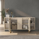 Μπουφές Orontes Megapap Χρώμα Travertine - Χρυσό 160x35,2x80εκ.
