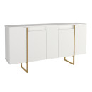 Μπουφές Orontes Megapap Χρώμα Λευκό - Χρυσό 160x35,2x80εκ.