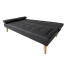 MERYL BLACK PU ΚΑΝΑΠΕΣ ΚΡΕΒΑΤΙ 170X81X74εκ.