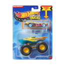 Mattel hot Wheels Monster Trucks: Wave Wrecker With Small car – die-Cast & Truck Vehicle (Jjt62)