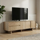Έπιπλο Τηλεόρασης Capri Megapap Χρώμα Sapphire oak 180x45x55εκ.