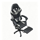 A9937 ΜΑΥΡΟ/ΓΚΡΙ PVC ΠΟΛΥΘΡΟΝΑ GAMING/ΜΕ ΥΠΟΠΟΔΙΟ 64X59X43-112/53-125εκ.