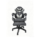 A9937 ΜΑΥΡΟ/ΓΚΡΙ PVC ΠΟΛΥΘΡΟΝΑ GAMING/ΜΕ ΥΠΟΠΟΔΙΟ 64X59X43-112/53-125εκ.