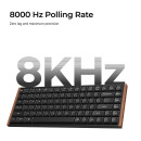 Keychron k3 Ultra (K3u-h3) qmk 8k Wireless Mechanical Keyboard Brown Switch low Profile Wood fr. 75%