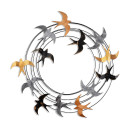 Διακοσμητικό Τοίχου Spiral Flock Megapap Μεταλλικό Χρώμα Μαύρο - Bronze - Ασημί 87x87εκ.