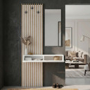 Έπιπλο Εισόδου Elois Megapap Χρώμα Λευκό - Sepet oak 96,6x26,8x195,5εκ.