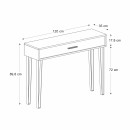 Κονσόλα Rochel Megapap Χρώμα Καρυδί 120x35x89,8εκ.