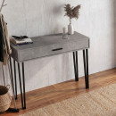 Κονσόλα Rochel Megapap Χρώμα Γκρι Σκυροδέματος 120x35x89,8εκ.