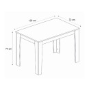 Τραπέζι Darlen Megapap Χρώμα Γκρι Σκυροδέματος 125x72x74εκ.